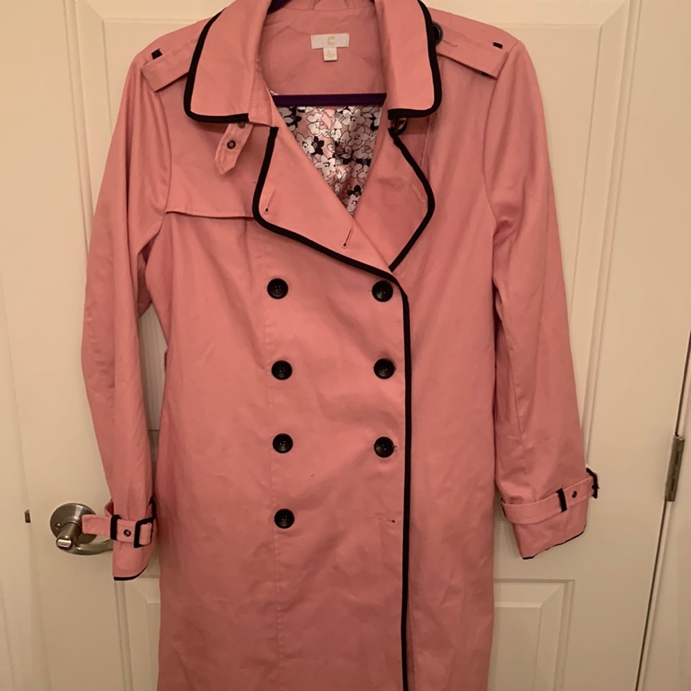 Charming Charlie pink trench